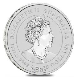 2020 1 Kilo Silver Lunar Year of The Mouse / Rat BU Australian Perth Mint In Cap