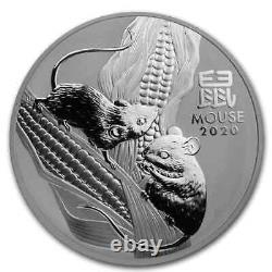 2020 Australia 1 kilo Silver Lunar Mouse BU (Series III)