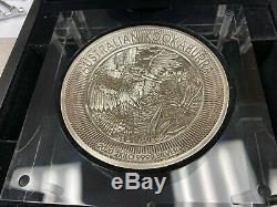 2020 Australia 2 Kilo Kookaburra $60 Antiqued High Relief Silver Coin 200 Made