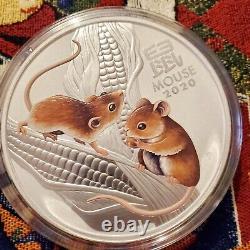 2020 Australia $30 Lunar III Year of Mouse Rat 1 Kilo Kg Silver Colored Coin BU