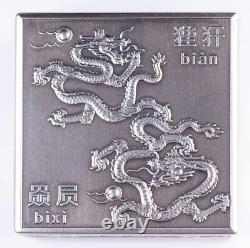 2020 China Silver Dragon Cube 1kg (1000g) With Box/coa