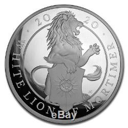 2020 GB 1 kilo Silver Queen's Beasts White Lion Prf (withBox & COA) SKU#198731