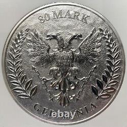 2020 Germania 1 kilo Silver 80 Marks Coin NGC MS-70
