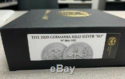 2020 Germania Mint 80 Mark Germania Proof 1 Kilo 9999 Silver Coin Mintage 100