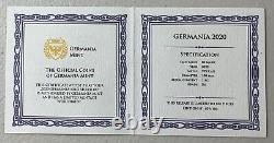 2020 Germania Mint 80 Mark Kilo. 9999 Silver in original box Total mintage 100