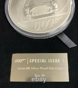 2020 Great Britain James Bond 007 DB5 1 Kilo. 999 Silver Proof Coin 70 Made