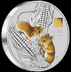 2020 Lunar Year of the Mouse 1 Kilo Silver $30 Coin NGC MS70 with Gold Privy Mark