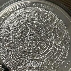 2020 Mexico 1 kilo Silver Aztec Calendar (withBox & COA)