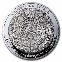 2020 Mexico 1 kilo Silver Aztec Calendar (withBox & COA) SKU#228056