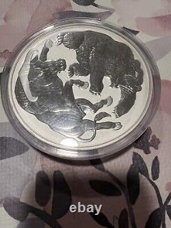 2020 P Australia 1 Kilo (32.15 ozt) Silver $30 Bull & Bear BU. 9999 Fine #7825