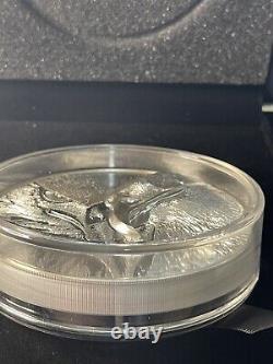 2021 1 Kilo. 999 Fine Silver Mongolia Majestic Eagle Coin #05/99 Mintage