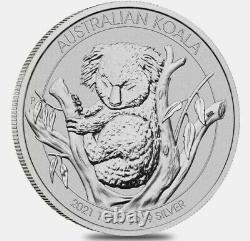 2021 1 Kilo 9999 Silver Australian Koala Coin in Capsule