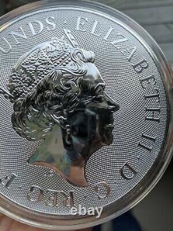 2021 1 Kilo British Silver Queens Beast Completer Coin (abrasions)