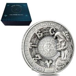 2021 1 kilo Silver Aztec Empire Multilayered High Relief Coin Samoa. 999 Fine