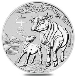 2021 10 Kilo Silver Lunar Year of The Ox BU Australian Perth Mint In Cap