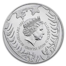 2021 $80 Niue CZECH LION BU 1 Kilo Silver Coin In Capsule