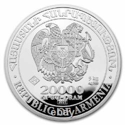 2021 Armenia 5 kilo Silver 20000 Drams Noah's Ark (Coin Only)