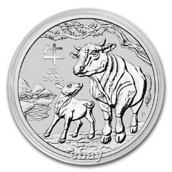 2021 Australia 1 kilo Silver Lunar Ox BU (Series III)