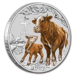2021 Australia $30 Lunar III Year of the Ox 1 Kilo Kg Silver Colored Coin BU