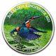2021 Barbados 1 Kilo Silver Color Wildlife Kingfisher Sku#241718