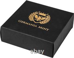 2021 Lady Germania 80 Mark 1 KILO 32.15oz Silver BU Coin Round in Box with COA