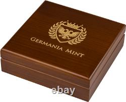2021 Lady Germania 80 Mark 1 KILO 32.15oz Silver BU Coin Round in Box with COA