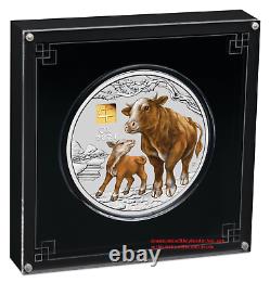 2021 Lunar Year of the OX 1 Kilo Silver $30 Coin NGC MS70 with Gold Privy Mark