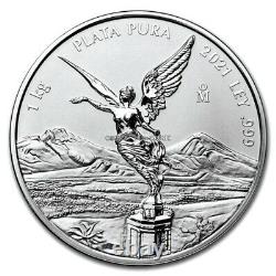 2021 Mexican Libertad 1 kilo prooflike silver coin COA # 9