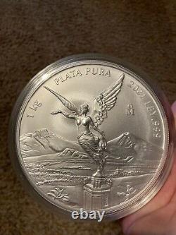 2021 Mexico 1 kilo Silver Libertad BU (In Capsule) Mintage 500