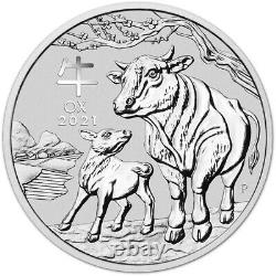 2021 P Australia Silver Lunar Year of the Ox Kilo 32.15 oz $30 BU