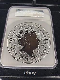 2021 U. K. 1 Kilo Silver Queen's Beast Completer Coin NGC MS68 £500