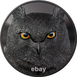 2022 1 Kilo Palau Silver Hunters By Night Eagle Owl Mintage of 99