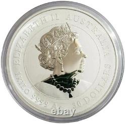 2022 1 Kilo Silver $30 Australia LUNAR YEAR OF THE TIGER Serie III Colored Coin
