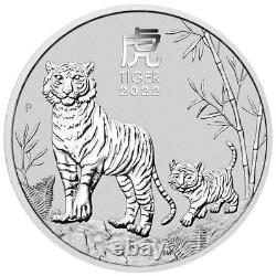 2022 1 kg Australian Kilo Lunar Year of the Tiger Silver Coin (BU) 0.9999 Fin
