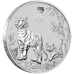 2022 1 kg Australian Kilo Lunar Year of the Tiger Silver Coin (BU) 0.9999 Fin