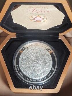 2022 $100 Mexico Aztec Calendar 1 Kilo Silver Proof-Like Coin LOW MINTAGE Of 200