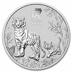 2022 Australia Lunar Tiger 1 Kilo Silver. 999 Coin in CAPSULE