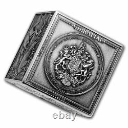2022 Gibraltar 1 kg Silver Most Famous Bullion Coins Cube Antique WithBox & COA