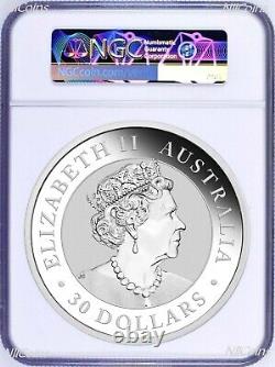 2022 Kookaburra 1 Kilo. 9999 Silver $30 Coin NGC MS69 First Release 32.2oz Flag