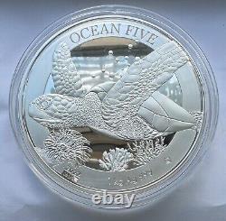 2022 Niue Sea Turtle Tortoise 1 Kilo Silver Proof Coin $50 WWF Fauna SUPER RARE