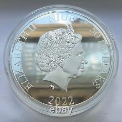 2022 Niue Sea Turtle Tortoise 1 Kilo Silver Proof Coin $50 WWF Fauna SUPER RARE