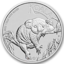 2022 P AU 1 Kilo Australian Silver Koala Coin Paperweight Brilliant Uncirculated