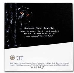 2022 Palau 1 kilo Silver Hunters by Night Eagle Owl