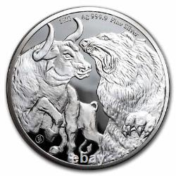 2022 Tokelau 1 kilo Silver $50 Bull & Bear