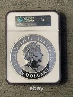 2022P $30 Australian Kookaburra 1 Kilo/32 OZ Silver MS70 NGC Early Releases