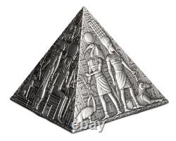 2023 1 Kilo Antique Republic of Djibouti Silver 3D Ancient Pyramid Coin