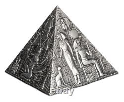 2023 1 Kilo Antique Republic of Djibouti Silver 3D Ancient Pyramid Coin