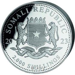 2023 1 Kilo Proof Somalia Silver Elephant Jubilee Coin (Box, CoA)