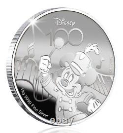 2023 1 Kilo Samoa Silver Disney 100 Years of Wonder Mickey Mouse BU, Box/COA