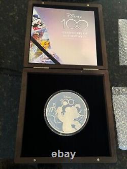 2023 1 Kilo Samoa Silver Disney 100 Years of Wonder Mickey Mouse BU, Box/COA